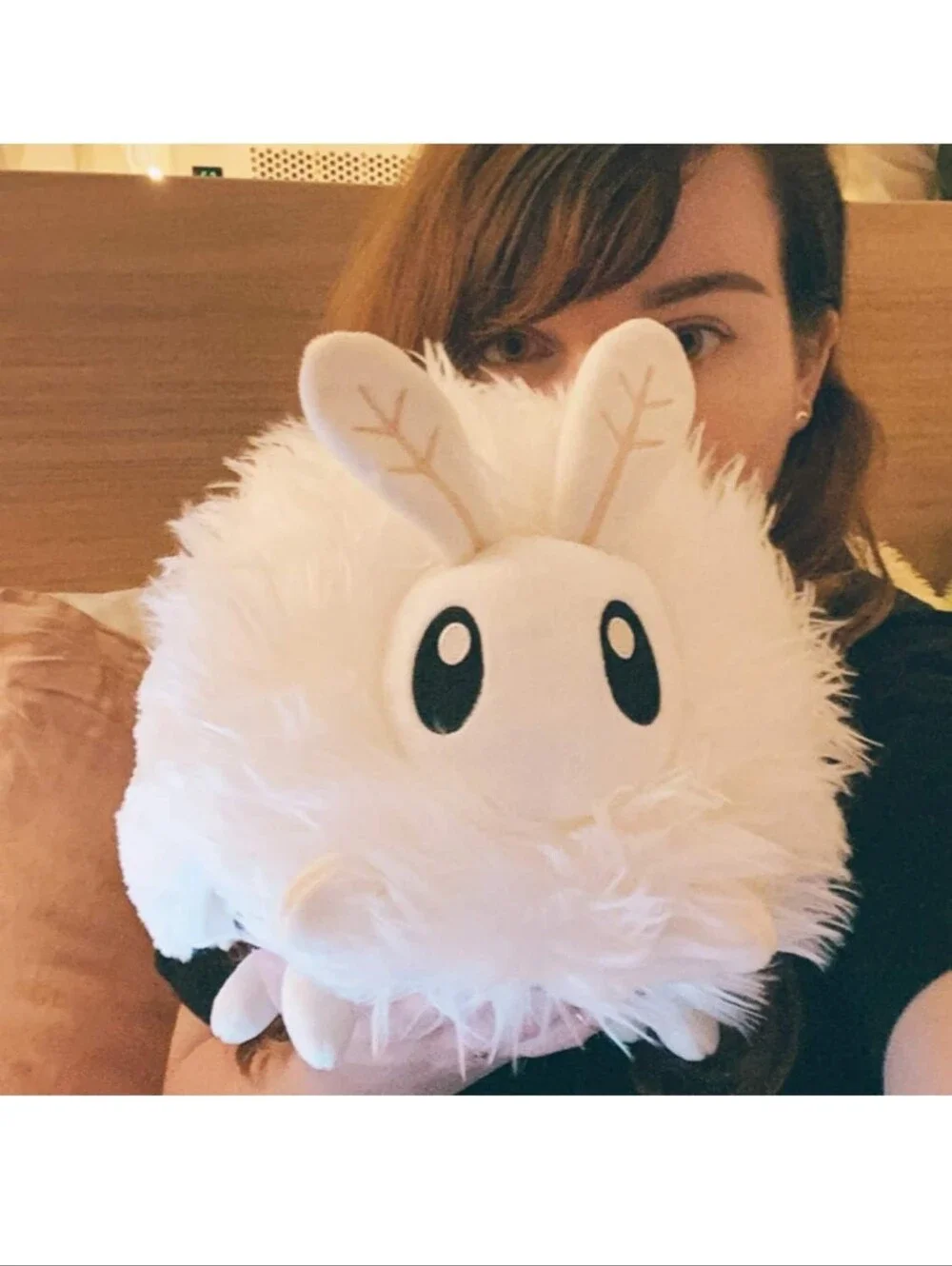 White Fluffy Plush Small Pet Toy - Soft Cuddly Companion